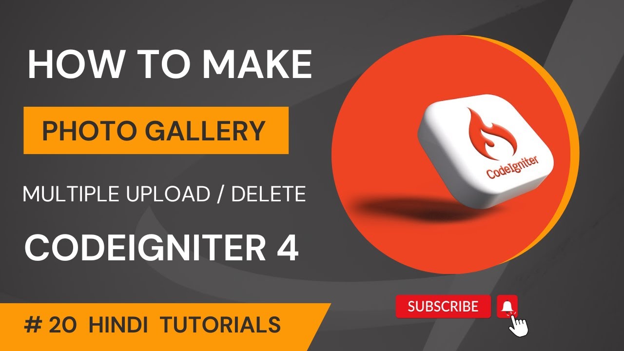 Photo Gallery With Upload Multiple & Delete Files In Codeigniter - 4 ...