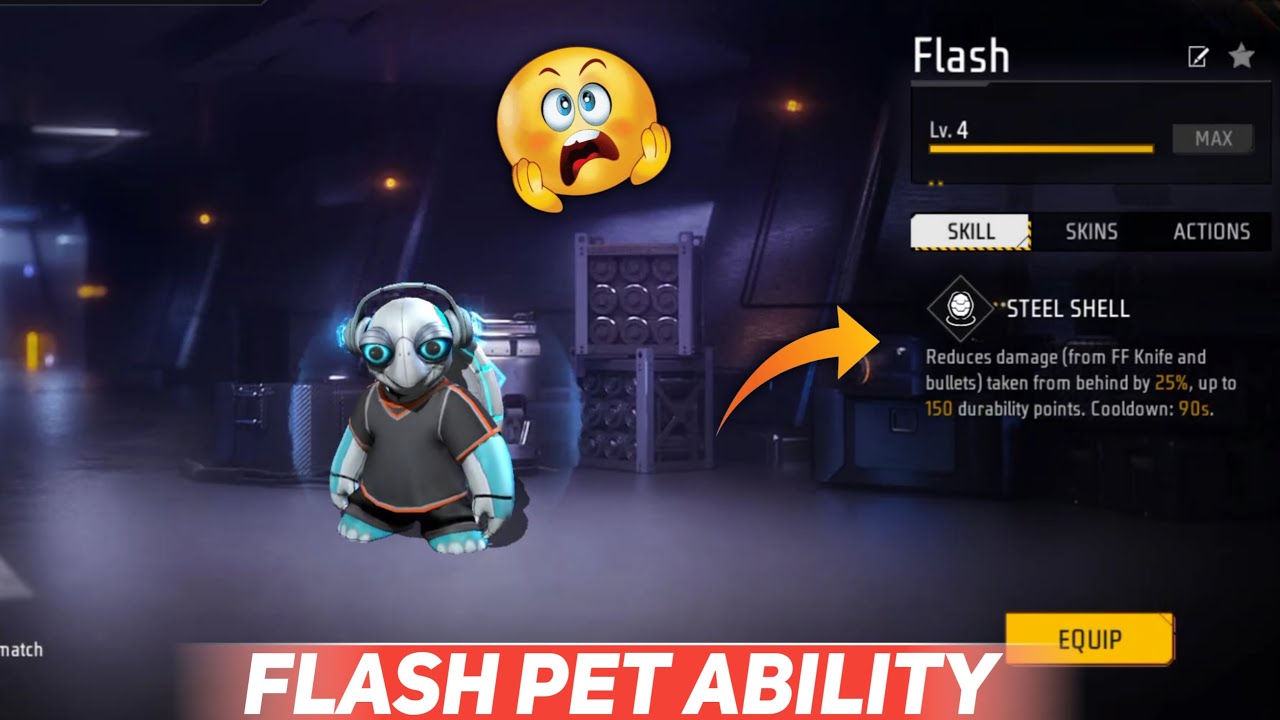 FLASH PET 😍🤩 ABILITY IN FREE FIRE !! FLASH PET ABILITY 🥵 AFTER OB46 UPDATE !! FLASH PET ABILITY