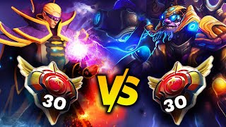 FIRST IN DOTA 2 HISTORY !! Invoker vs Tinker LVL 30 GRANDMASTER TIER Battle by TOP RANK IMMORTAL