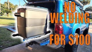 DIY Fridge Slide For $100 NO WELDING!  Tacoma Overland Build on a Budget