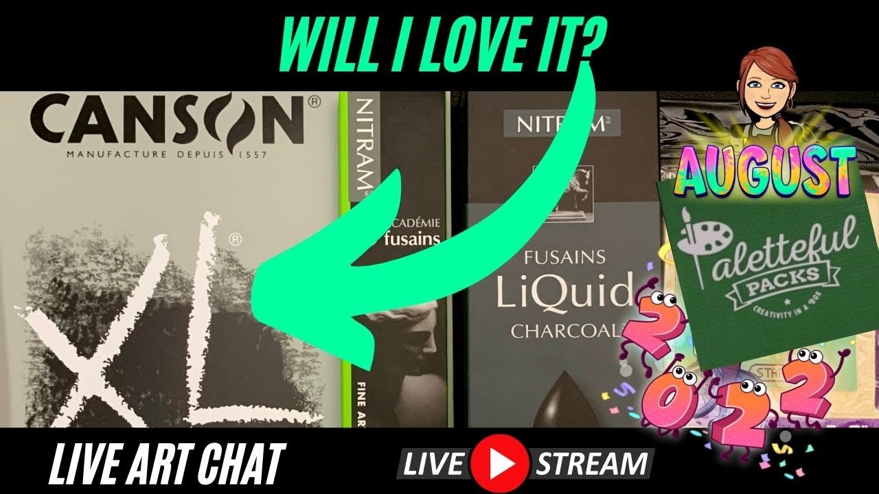 Nitram Liquid Charcoal & Canson Sand Grain Paper | Live Art Chat