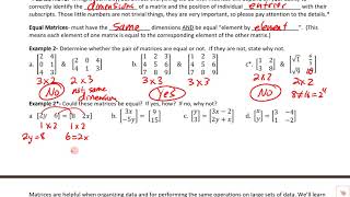 3.1 Intro to Matrices