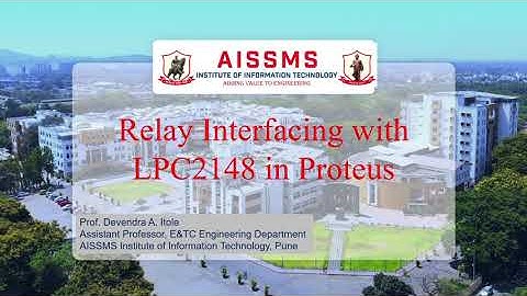 Relay interfacing with LPC2148 in Proteus
