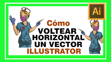 GIRAR VECTOR HORIZONTAL en illustrator. Realizar espejo o voltear horizontal un vector paso a paso