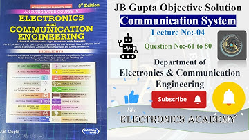 JB Gupta Communication System Solution | Communication system for RRB JE