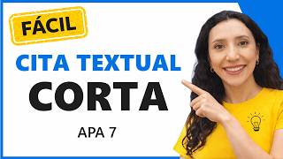 📗📐 Cómo hacer una cita textual con menos de 40 palabras FÁCIL 2021 (cita directa corta APA 7) 📗📐 Cómo hacer una cita textual con menos de 40 palabras FÁCIL 2021 (cita directa corta APA 7)