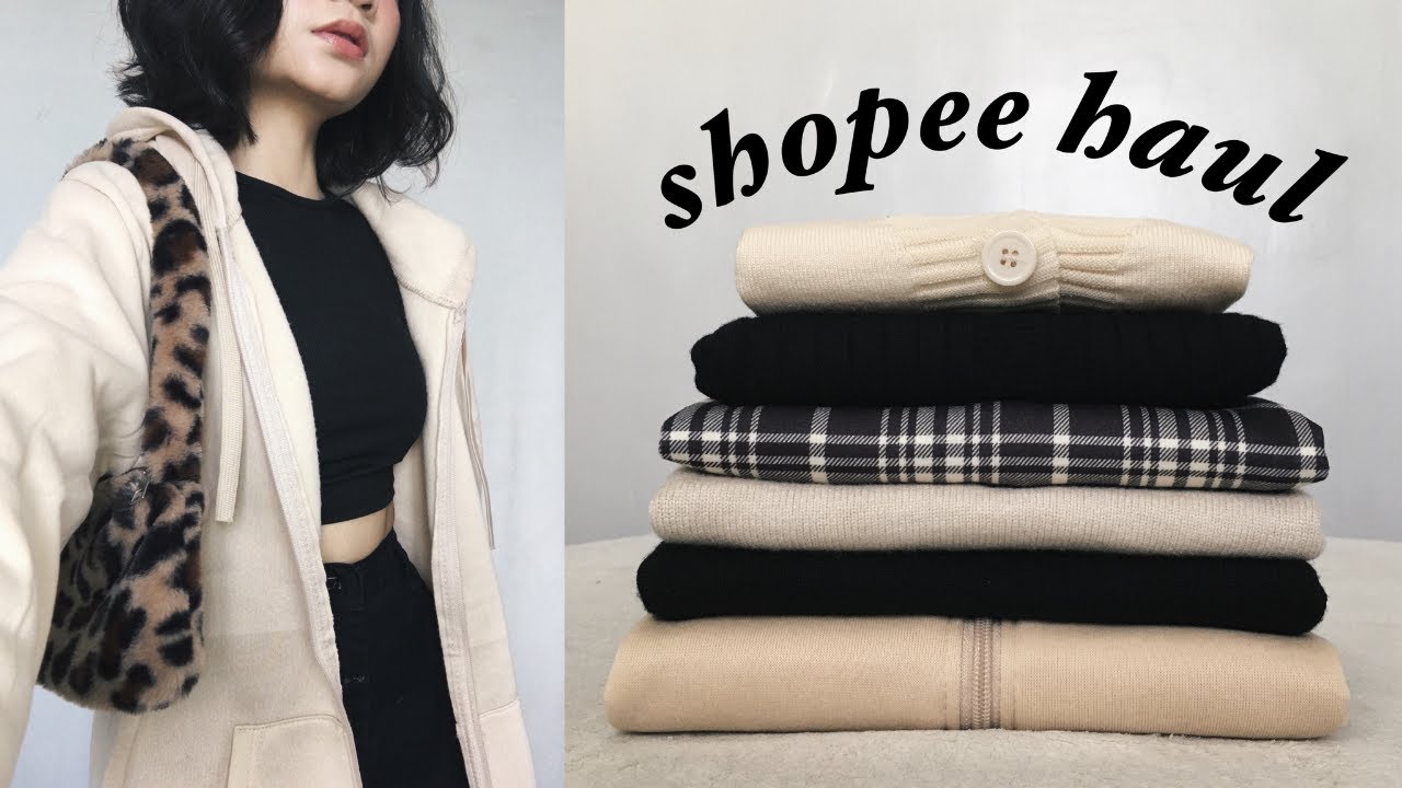 pinterest inspired SHOPEE try-on haul (clothes, bags, accessories ...