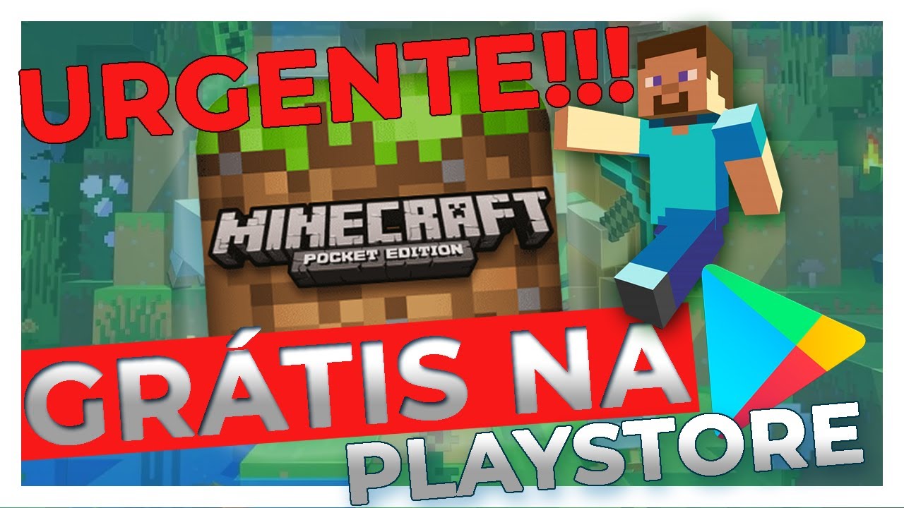 MINECRAFT DE GRAÇA NA PLAYSTORE! 