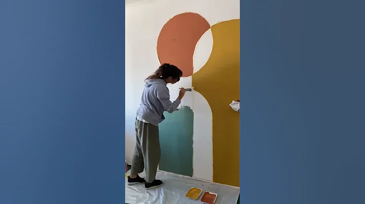 Now this is how you paint a mural wall 🖌 #mural #diy #walldecor #design