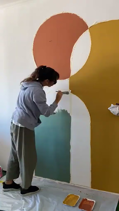 Now this is how you paint a mural wall 🖌 #mural #diy #walldecor #design