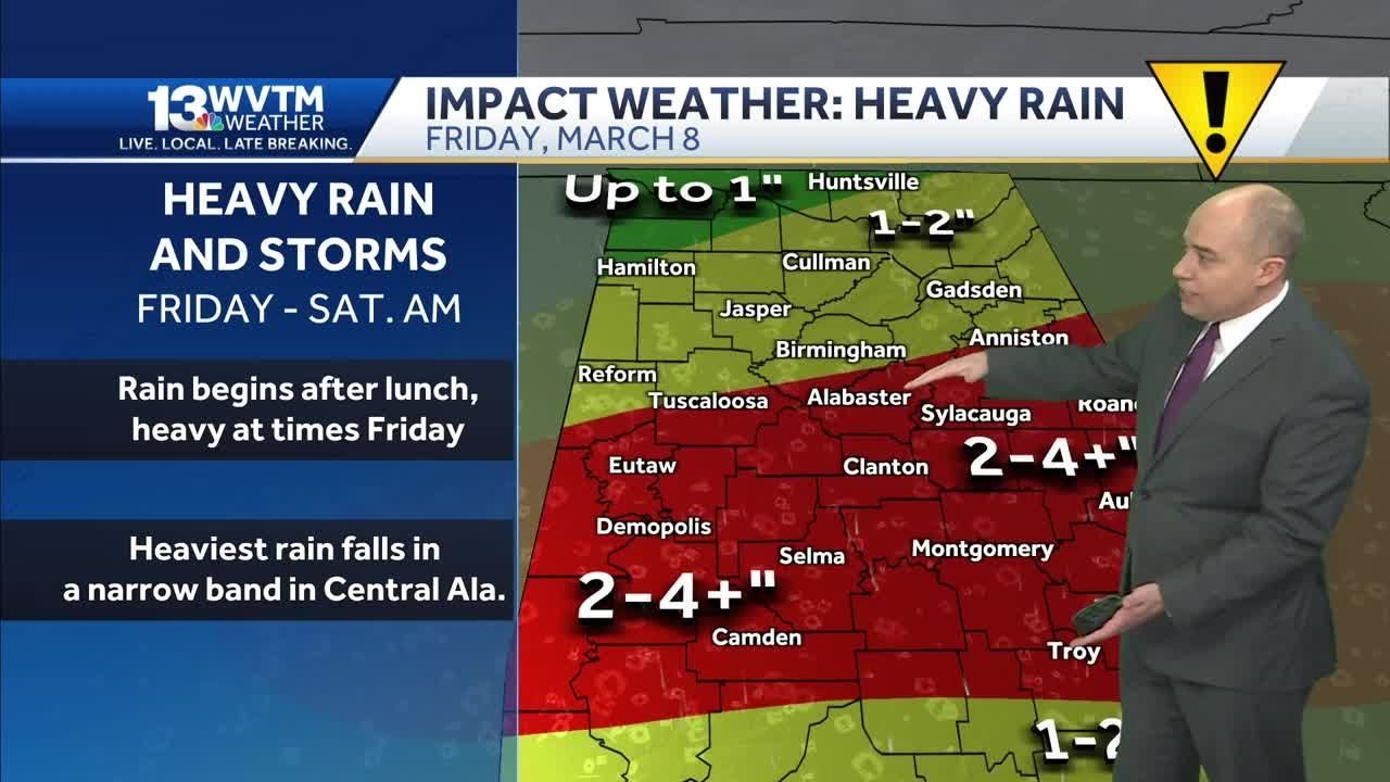 Warm and Dry Thursday, Impact day Friday with flooding rain and storms ...