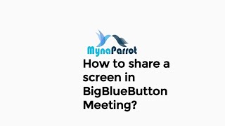 How to share a screen in BigBlueButton Meeting