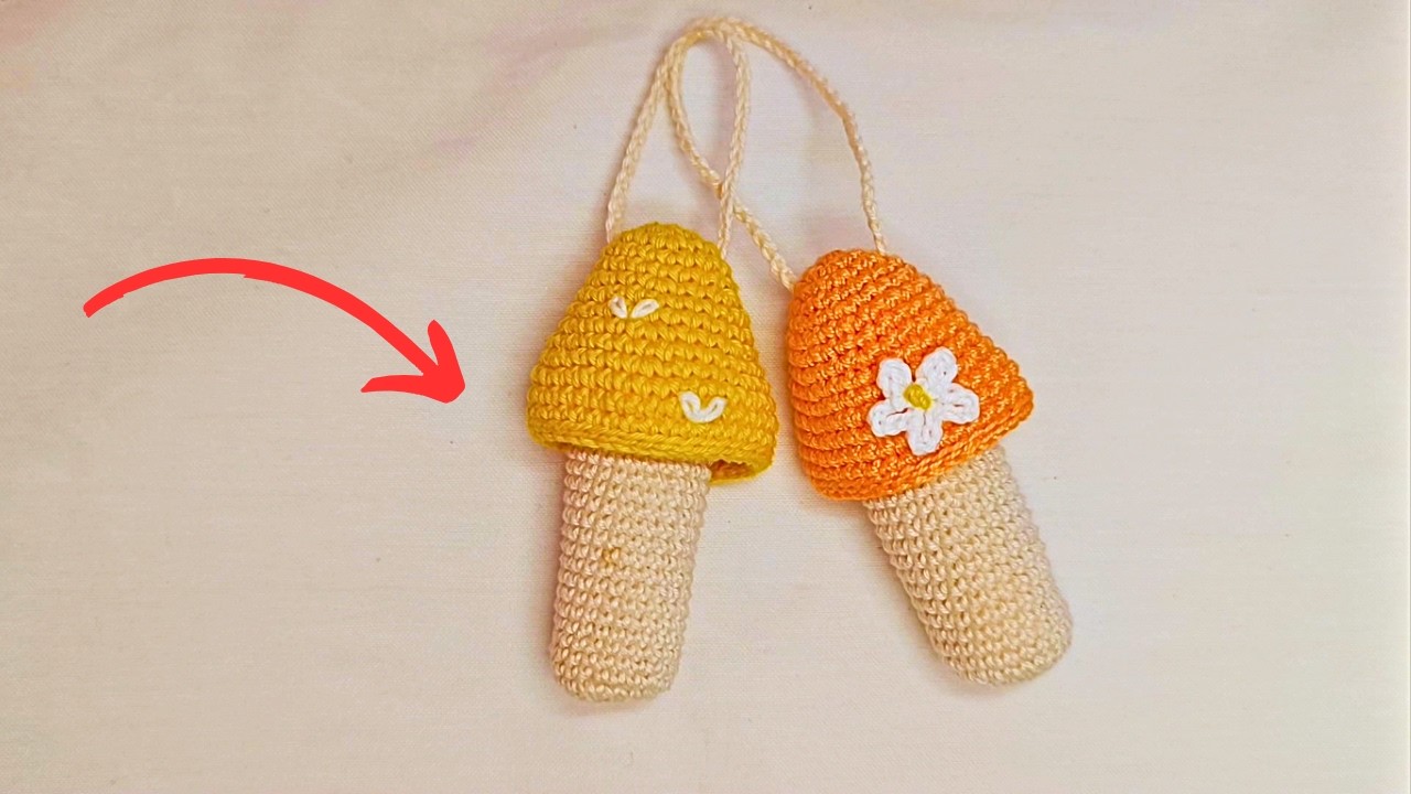 CHAVEIRO PORTA BATOM DE CROCHÊ 💄 Fácil, útil e lindo passo a passo!