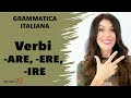 Verbi italiani: 3 coniugazioni - Italian verbs: 3 conjugations - Verbos italianos: 3 conjugaciones