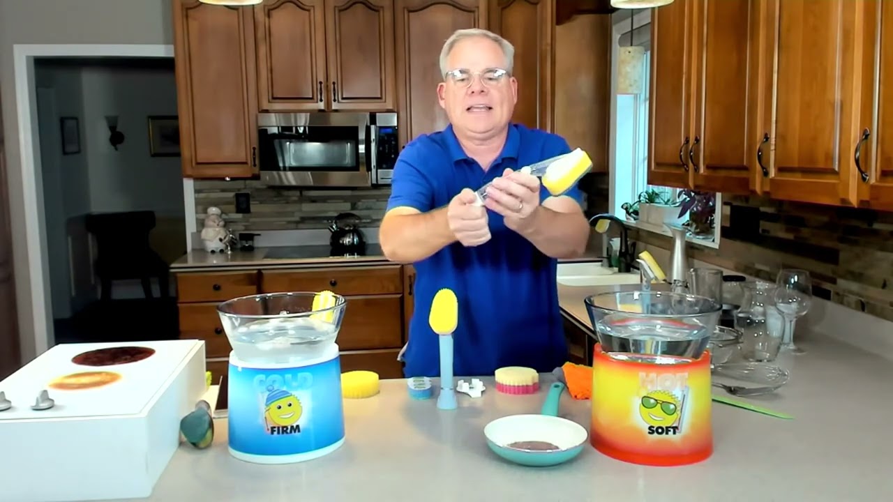 9pc Dish Daddy Soap Wand with Interchangable Cleaning Heads by Scrub Daddy  on QVC 
