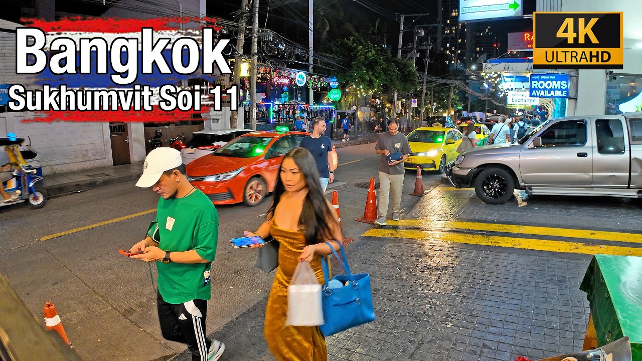 [4K] Bangkok Sukhumvit Soi 11 🇹🇭 Walking in Bangkok (ASMR City Sounds) Walking Tour