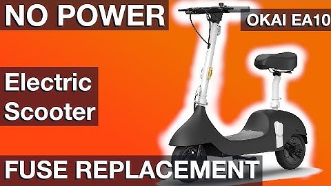 No power on Scooter instructions Okai EA10 (How to replace the Fuse)