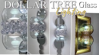 NEW DOLLAR TREE Glass WALL SCONCES| DIY Home Lighting IDEA