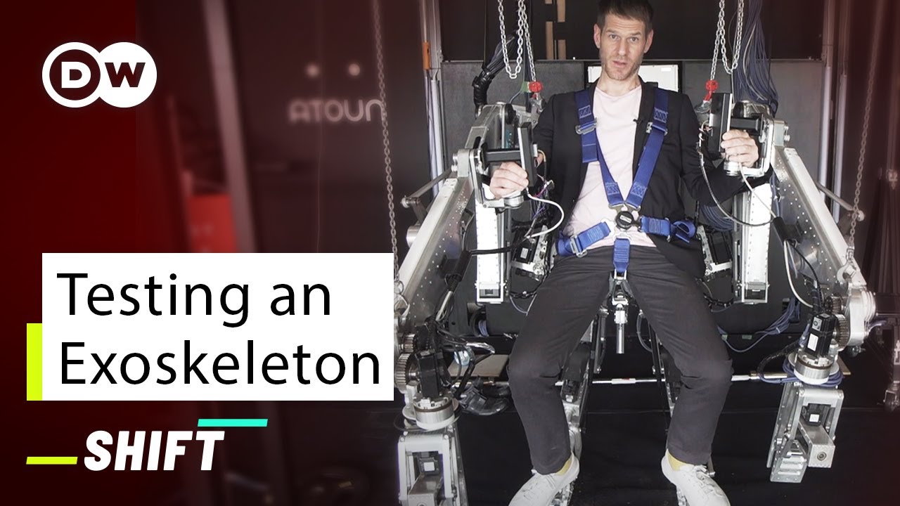 Testing a real Exoskeleton suit from Japan Exoskeleton suit made me