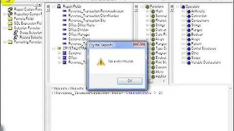 62 Crystal ReportsXI  Filtering Data    The Formula Editor for Select Expert