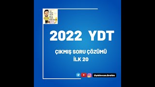 2022   YDT İNGİLİZCE ÇIKMIŞ SORULARIN ÇÖZÜMÜ- İLK 20 SORU