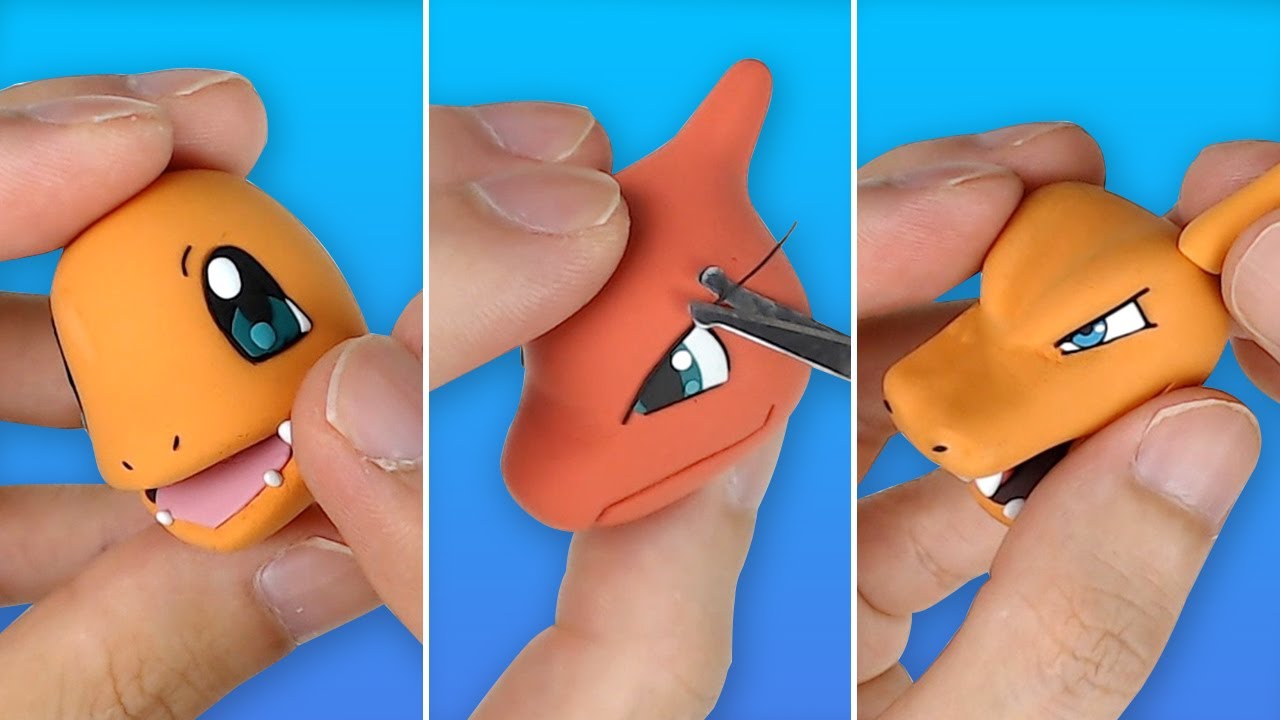 ninhkieumobile Update 2022 Pokémon Figures Making - Charmander Line!!(Charmeleon, Charizard) | Clay Art