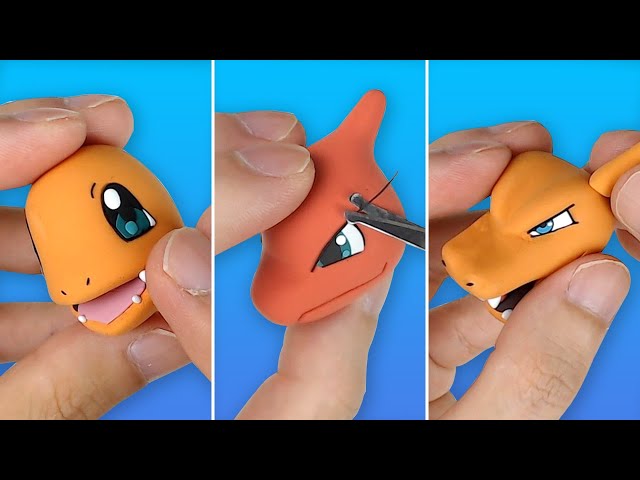 Pokémon Figures Making - Charmander Line!!(Charmeleon, Charizard) | Clay Art class=