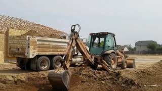 Case 580 digging fast