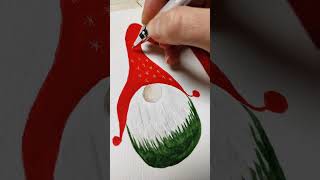 Watercolor EASY Christmas Gnomes /ASMR #paiting #tutorial #christmas #gnomes
