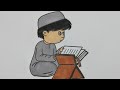 رسم ولد يقرا فالقران رسومات رمضان رمضان كريم رسم ولد يقرا في كتاب الله 