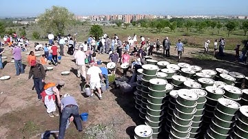 Reforestation project Alcalá de Henares (Madrid) 10th of April with Groasis Waterboxx