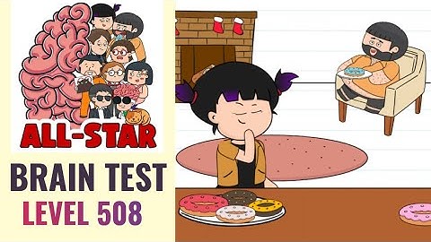 Brain Test All Star Level 508 | Tap on the biggest donut on the table | Walkthrough