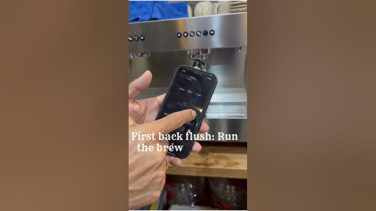 Barista skill practice How to clean espresso coffee machine with chemical backflush powder