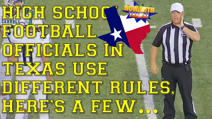 High School Football Officials In Texas Use Different Rules, Here's A Few...