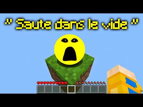 J'ai Survécu sur 1 BLOC VERITY sur Minecraft