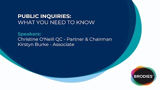 Public inquiries: What you need to know