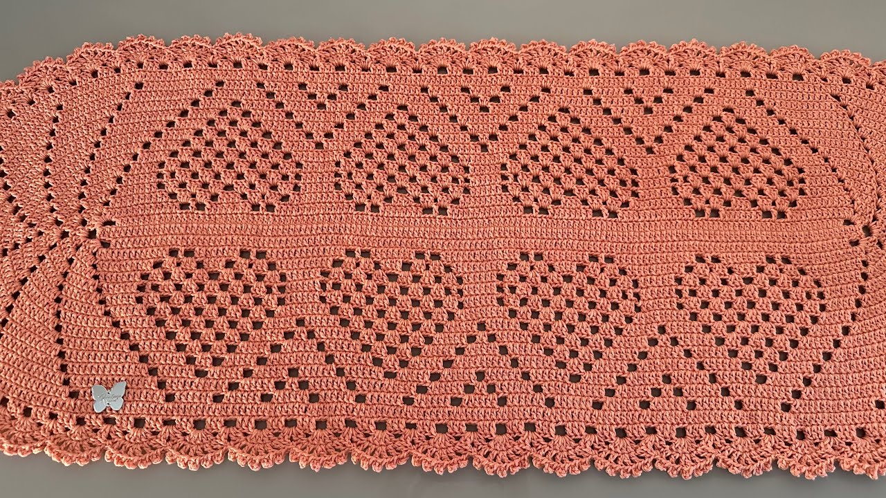 Passadeira de Crochê MORANGO do amor 🍓Aula 1 – Fácil e Lindo!