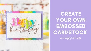 Dry Embossed Background Technique