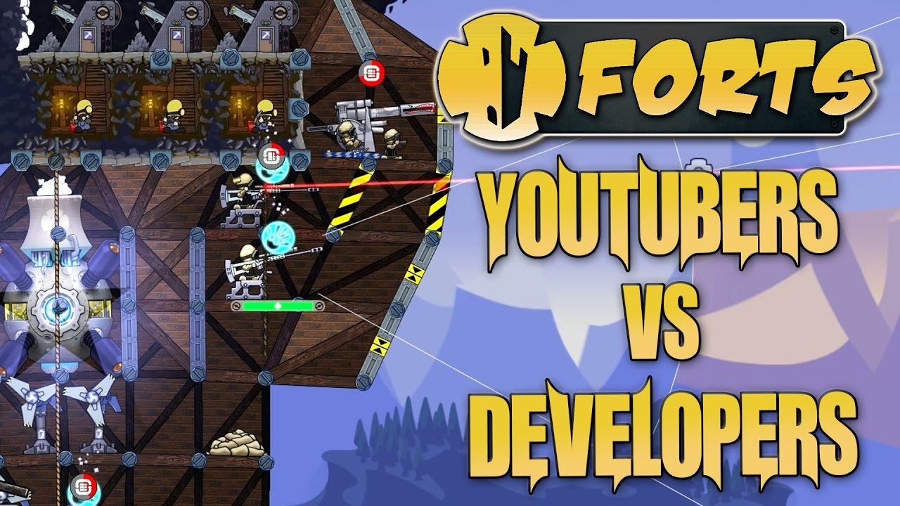 Forts Multiplayer 2v2 Gameplay YouTubers Vs Developers, On Edge - YouTube