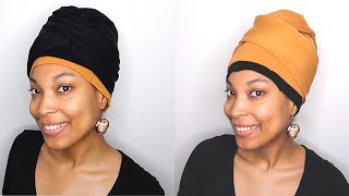 Coiffure Protectrice Pour La Pousse Des Cheveux: DIY Maré Tèt|Attaché de foulard Avec 2 Leggings