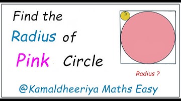 Find the radius of Pink circle of this Geometry Problem for Olympiad @Kamaldheeriya Maths easy