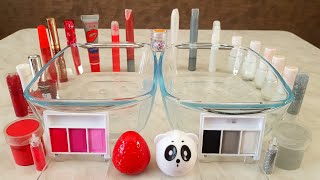 Red Vs White - Mixing Makeup Eyeshadow Into Slimesatisfying Slime Video