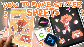 How I make Sticker Sheets | Procreate + Photoshop + Cricut | Tutorial