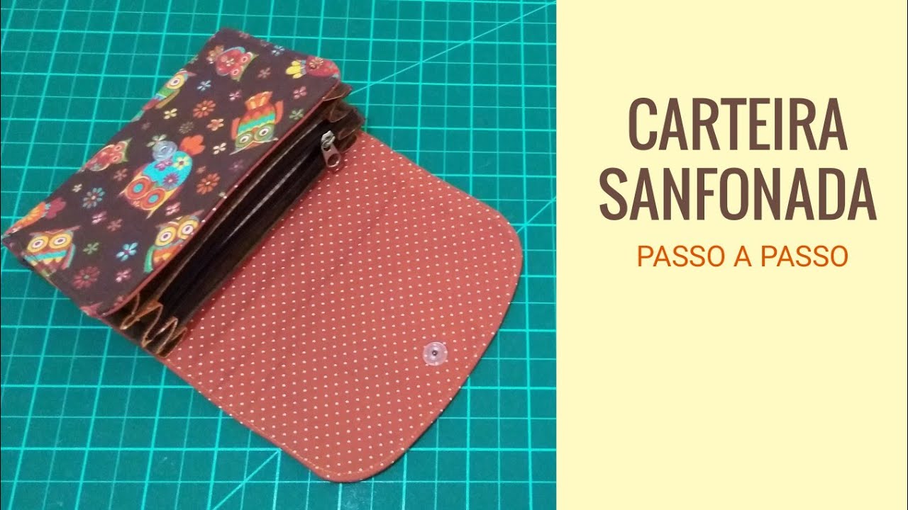 Carteira sanfonada de tecido - Passo a passo