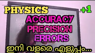 Physics|+1|Chapter 2|Units &Measurements;ACCURACY, PRECISION& ERRORS