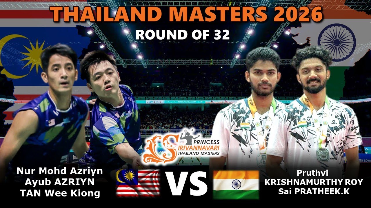 Ayub AZRIYN / TAN Wee Kiong vs Pruthvi / Sai PRATHEEK | Thailand Masters 2026 Badminton