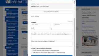 Scheduling research appointments with librarians online