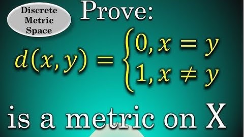 Discrete Metric is a Metric Space Proof | Maths |Mad Teacher