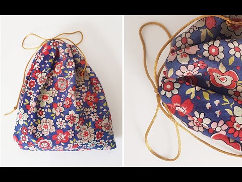 DIY No-Sewing Drawstring Bag