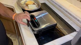 Elite Gourmet ESM2207SS# Stainless Steel Sandwich Panini Maker Grilled Cheese Machine, screenshot 3